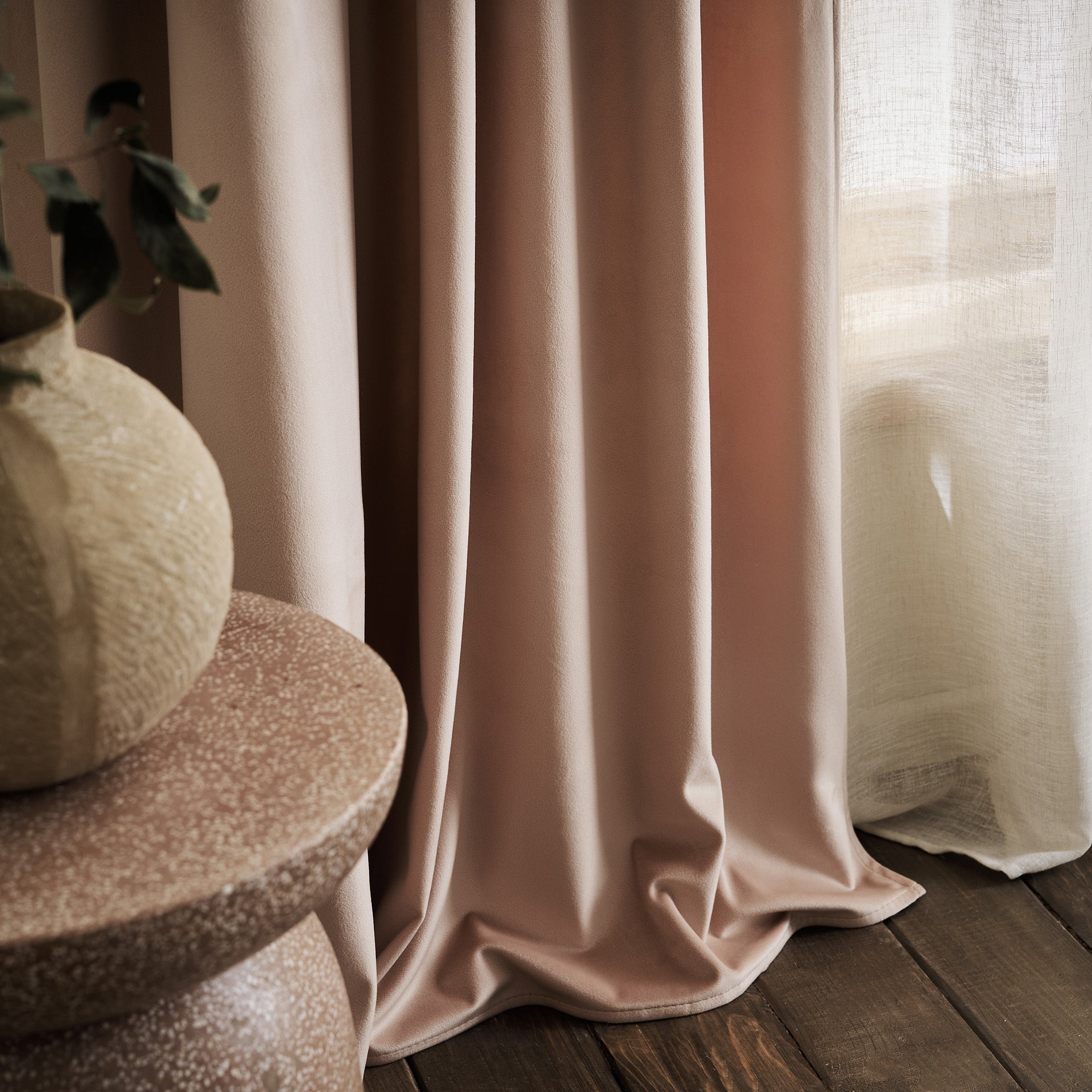 Curtain with swag 140x280cm Winter Salmon Dawn 711/17