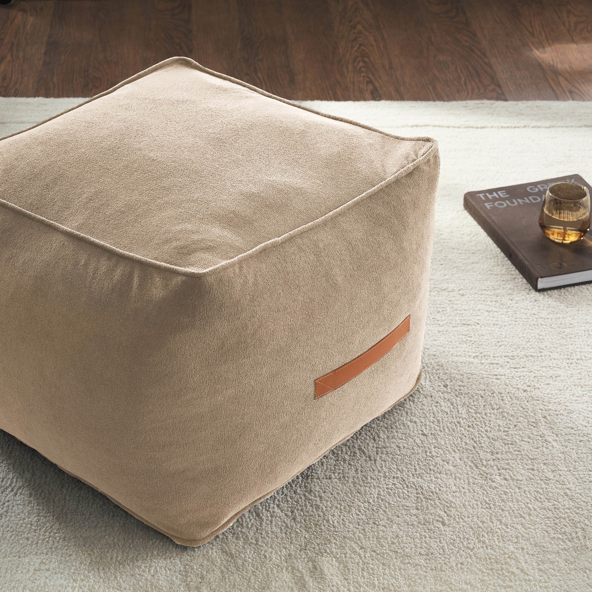pouf 40x50x50cm Nadinia Canvas Beige 137/06