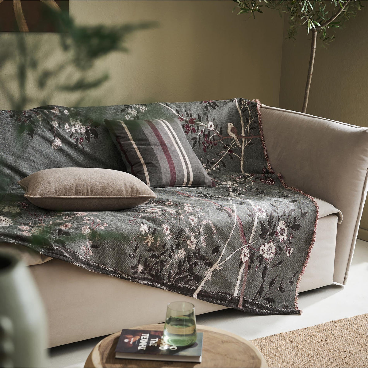 Μαξιλαροθήκη 43x43cm Neoma stripe Green 158
