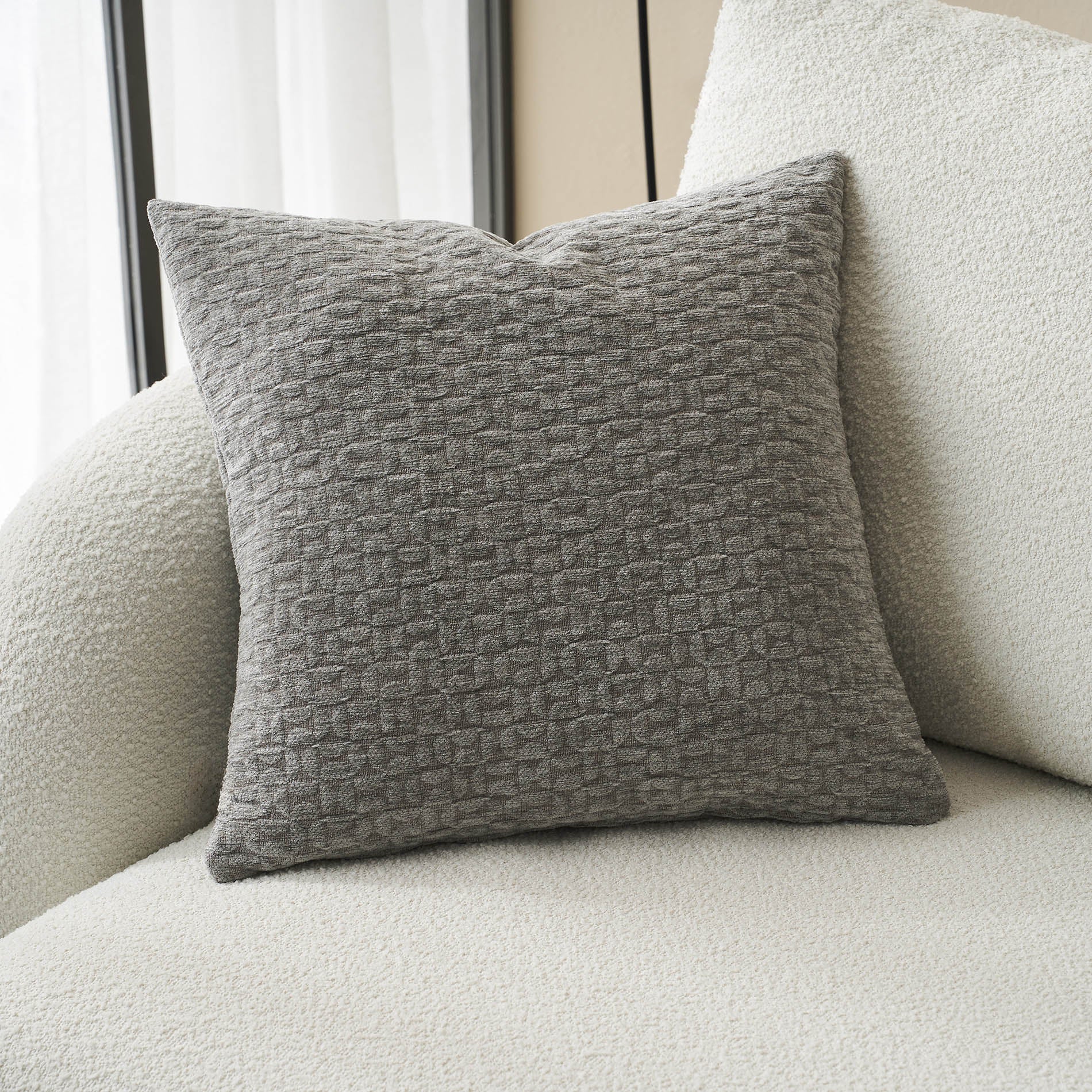 Pillowcase 50x50cm Ondine Silver Grey 184/15