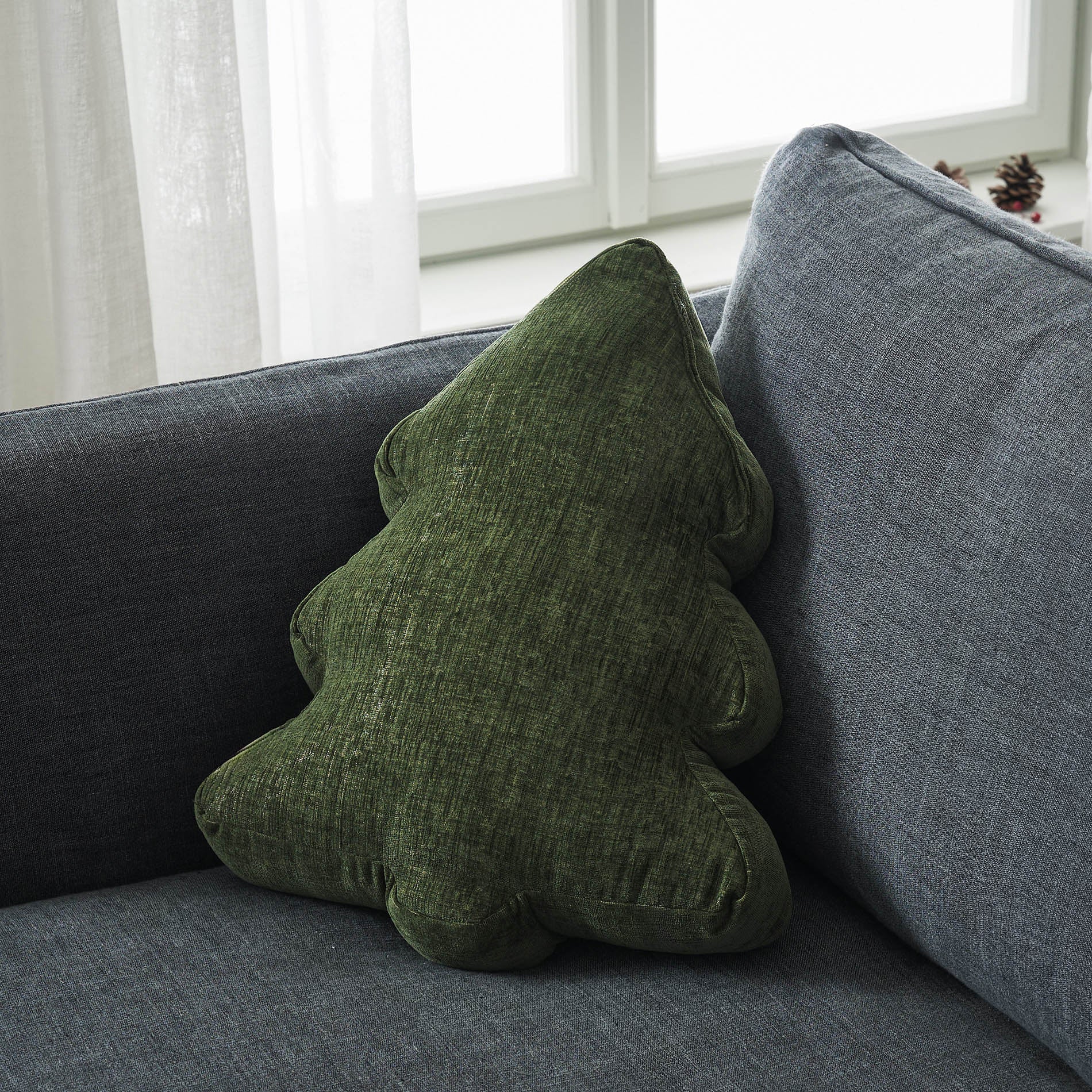 Pillow with filling Xmas Sage Green 283