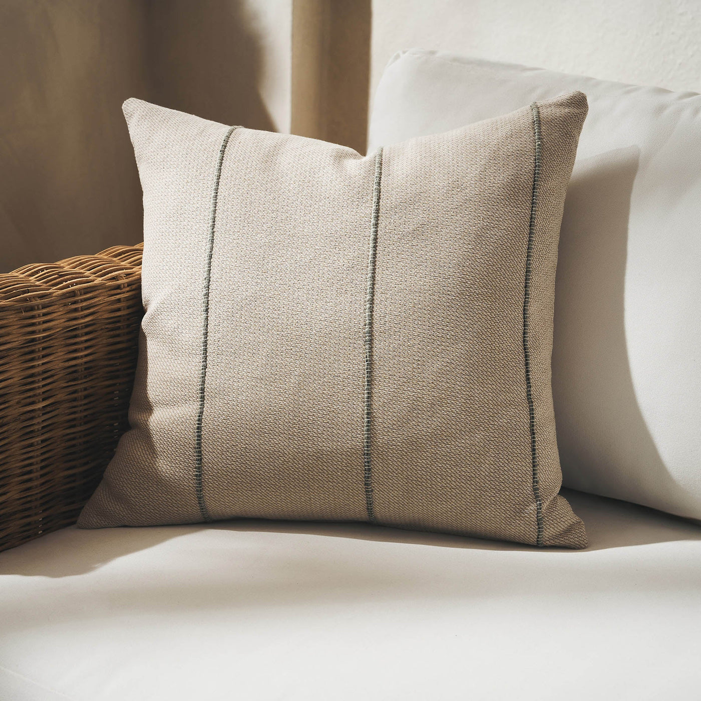 Μαξιλαροθήκη 43x43cm Rabia Beige/Green 321/18