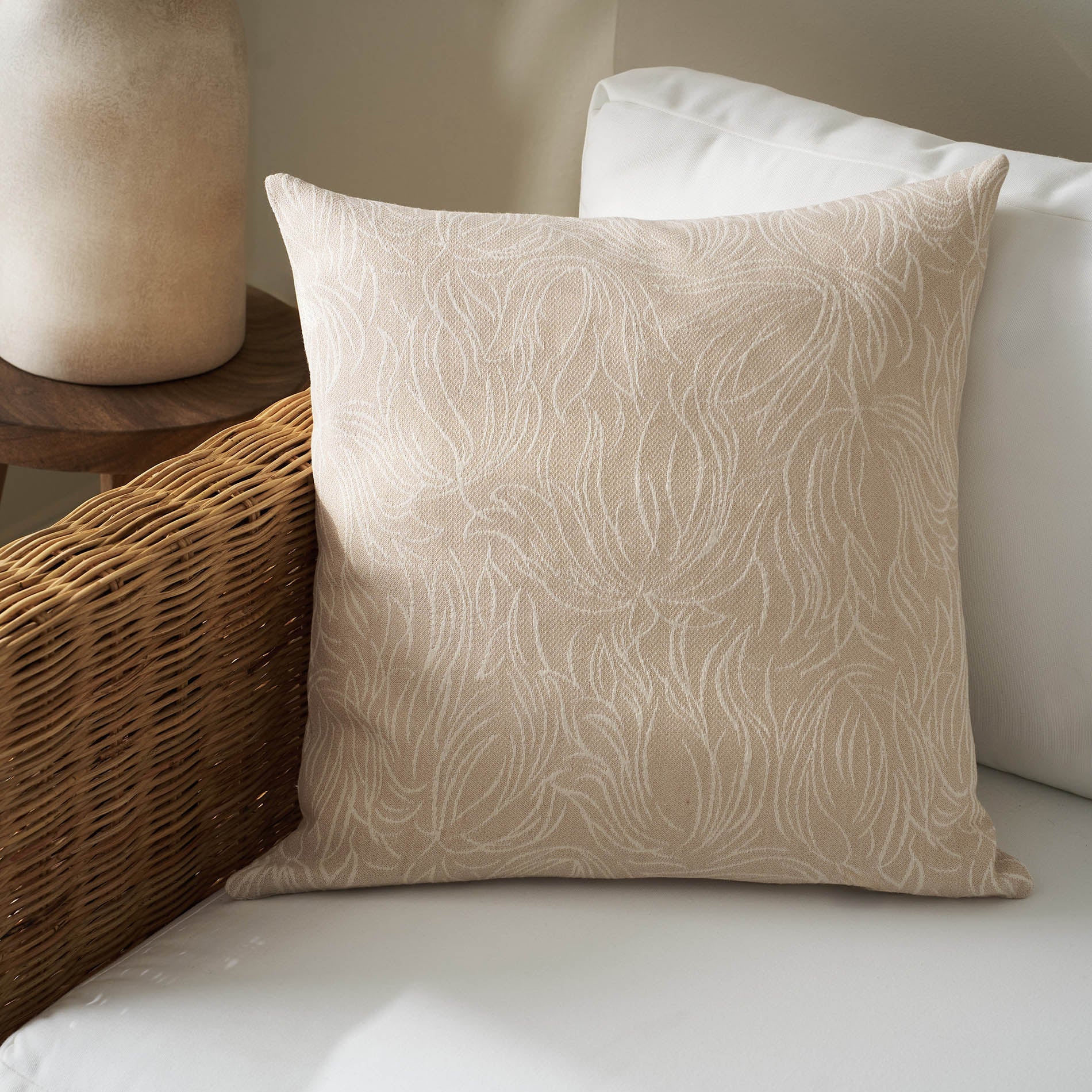 Μαξιλαροθήκη 50x50cm Delia Natural Ecru 563/06