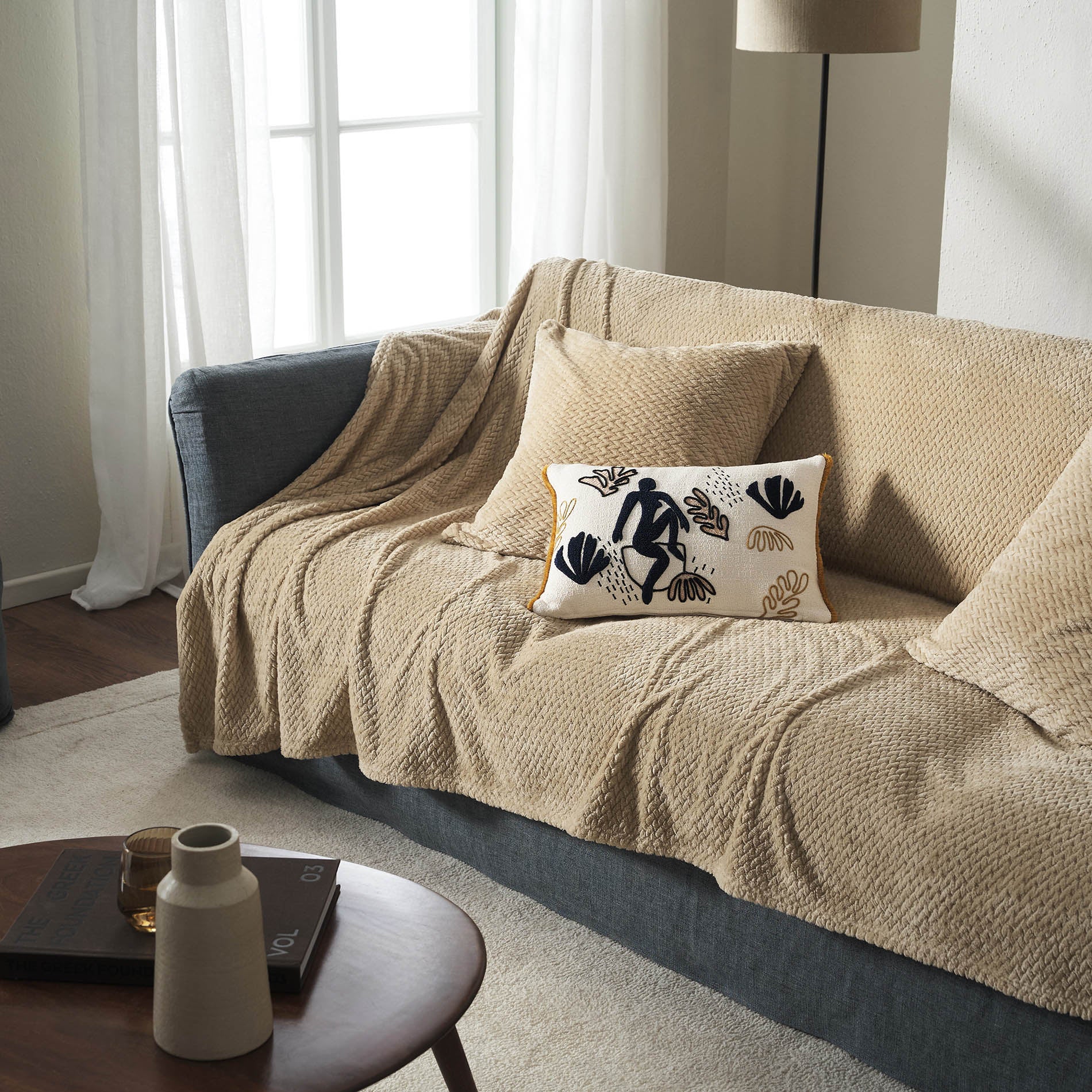 Throw Cinnabar Sesame Beige 115/06