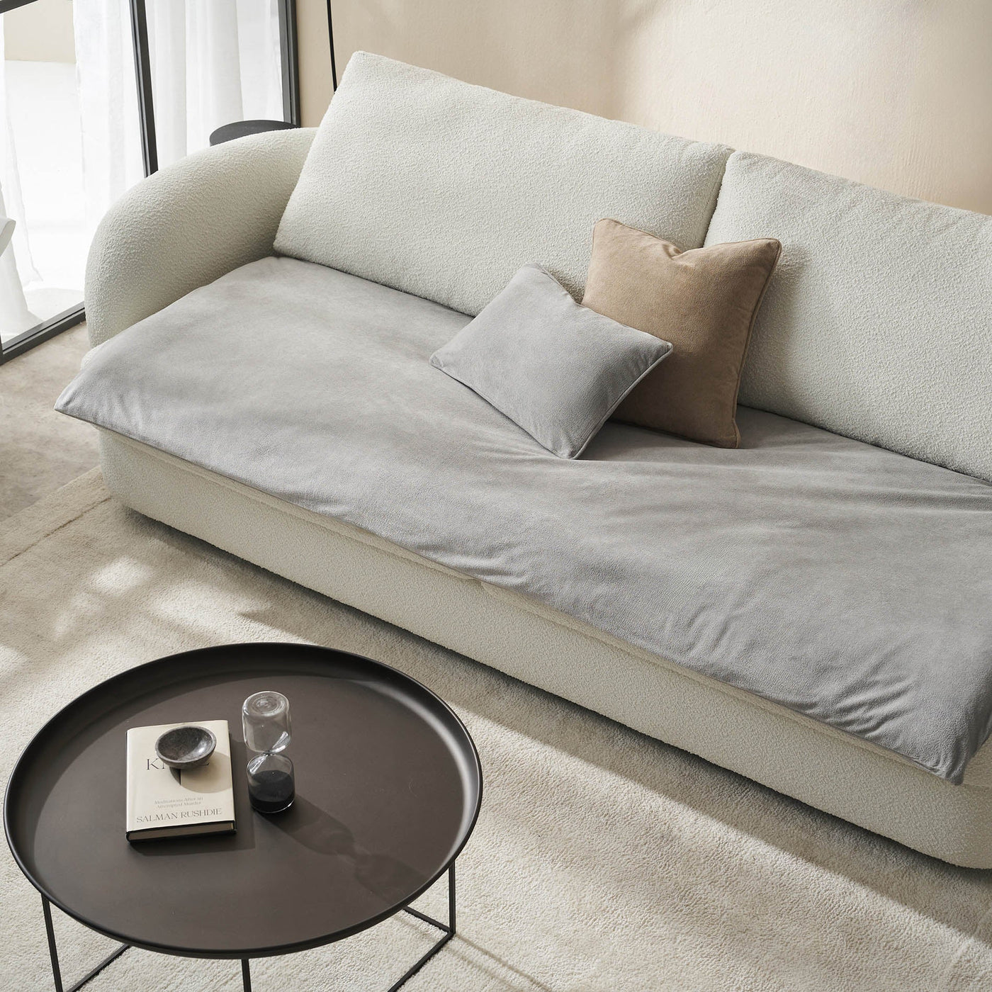 Sofa Topper 80x200cm  Nadinia Fog Grey 137