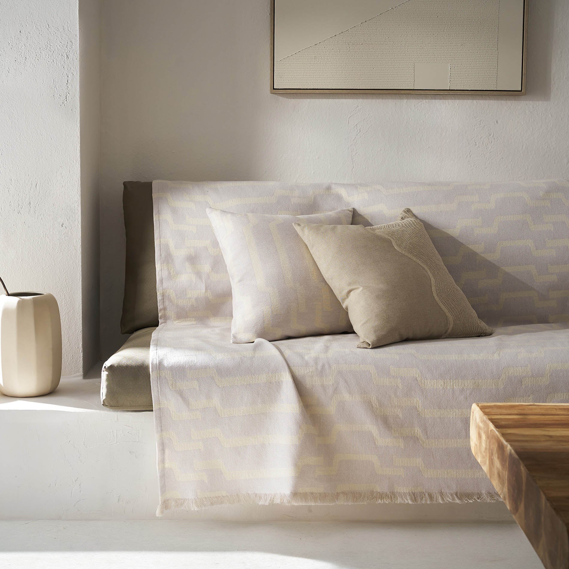 sofa throw Clover Silver Grey 558/19