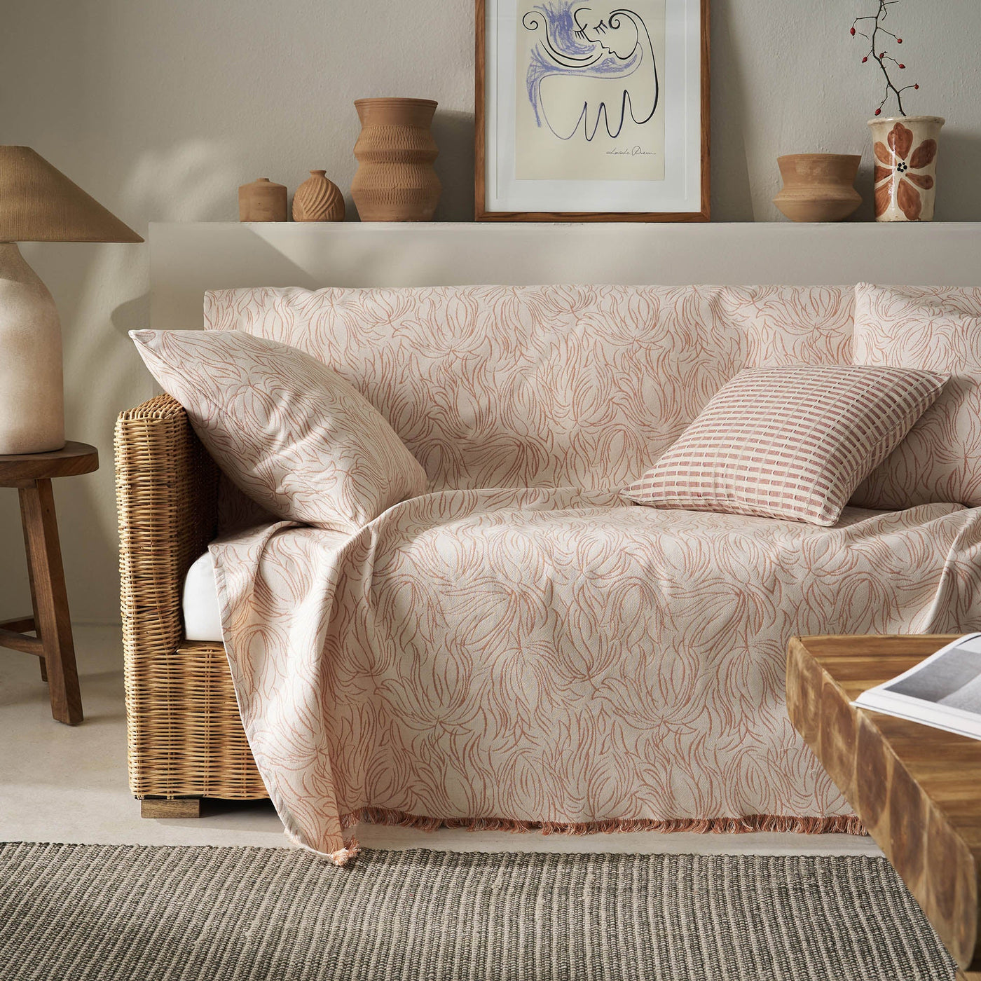 sofa throw Delia Dusted Clay 563/03